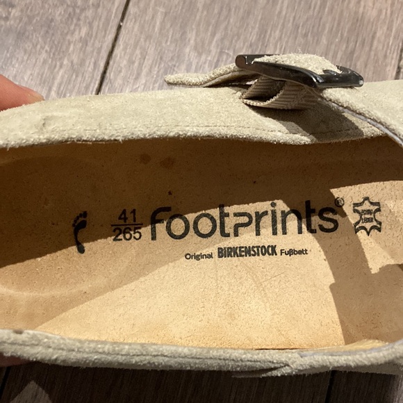 BIRKENSTOCK Footprints beige suede Mary Janes, size 10 - Picture 3 of 8